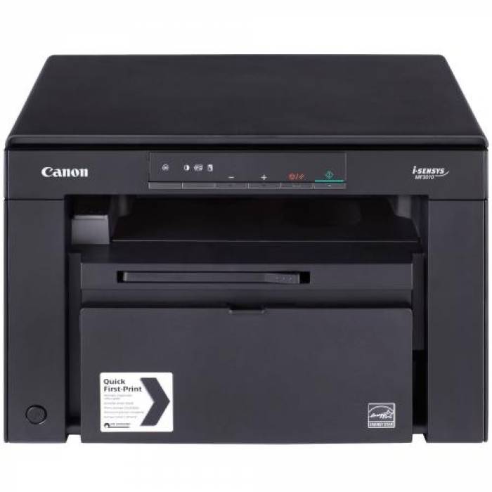 Bundle Multifunctional Laser Monocrom Canon i-SENSYS MF3010 + 2x Cartus Toner Canon CRG-725 Black