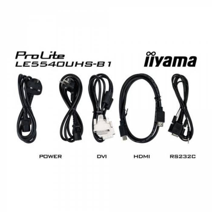 Business TV Iiyama Seria ProLite LE5540UHS-B1, 55inch, 3840x2160pixeli, Black