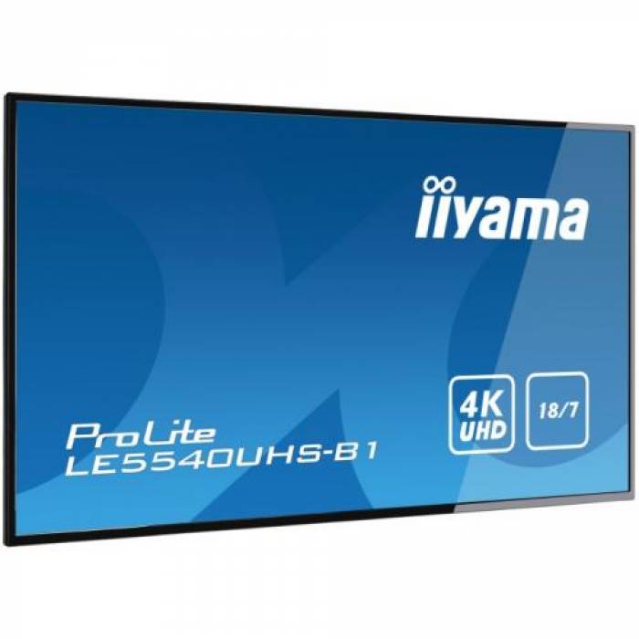 Business TV Iiyama Seria ProLite LE5540UHS-B1, 55inch, 3840x2160pixeli, Black