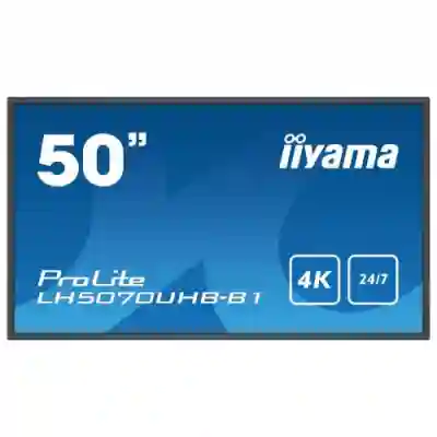 Business TV Iiyama Seria ProLite LH5070UHB-B1, 50inch, 3840x2160pixeli, Black