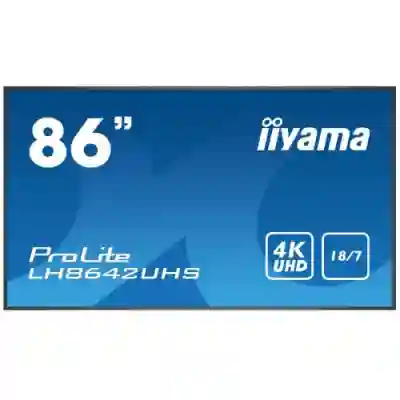 Business TV Iiyama Seria ProLite LH8642UHS-B3, 86inch, 3840x2160pixeli, Black
