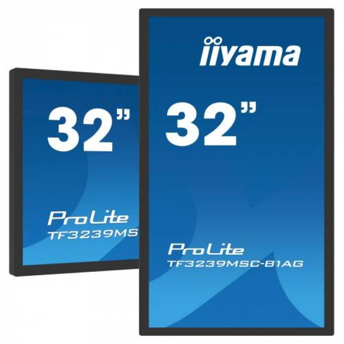 Business TV Iiyama Seria ProLite TF3239MSC-B1AG, 31.5inch, 1920x1080pixeli, Black