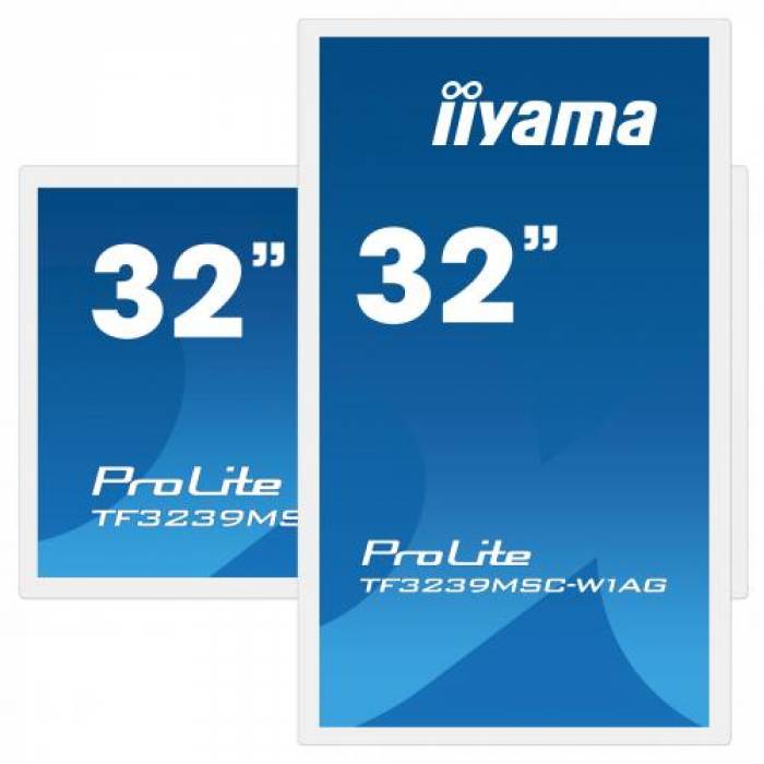 Business TV Iiyama Seria ProLite TF3239MSC-W1AG, 31.5inch, 1920x1080pixeli, White