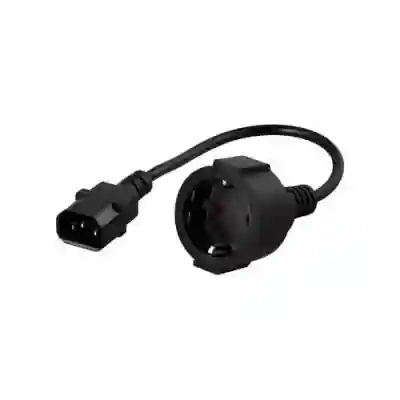 Cablu Adaptor Bachmann, C14 - Schuko, 1.8m, Black