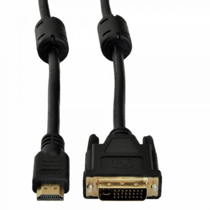 Cablu Akyga AK-AV-13, HDMI - DVI, 3m, Black