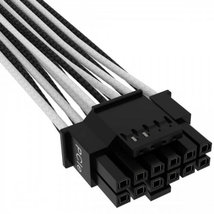 Cablu alimentare Corsair CP-8920333, 0.65m, Black-White