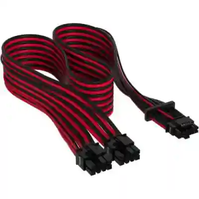 Cablu alimentare Corsair CP-8920334, 0.65m, Black-Red