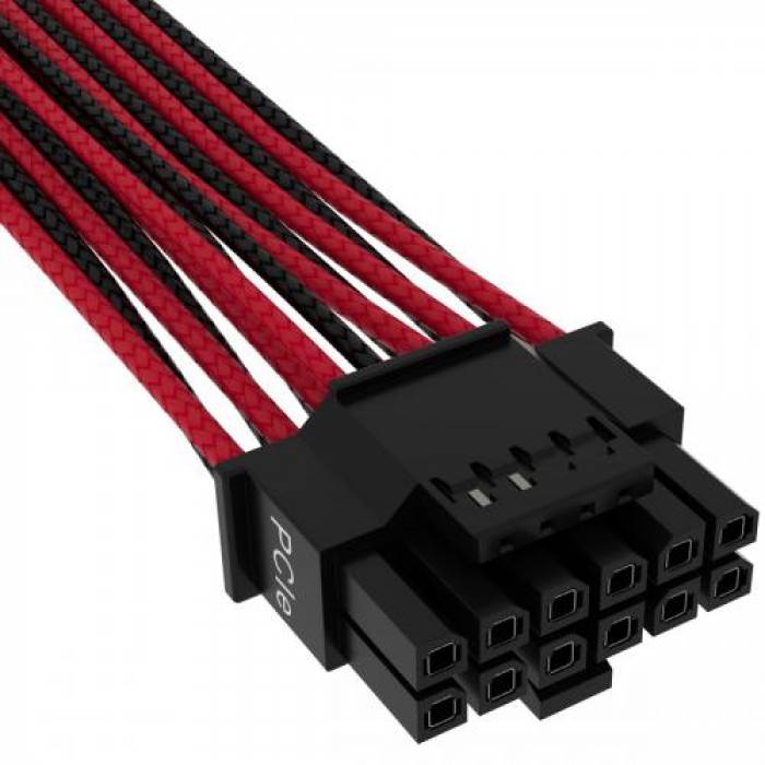 Cablu alimentare Corsair CP-8920334, 0.65m, Black-Red