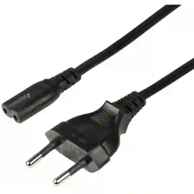 Cablu alimentare Logilink CP145, Euro Plug - C7, 3m, Black