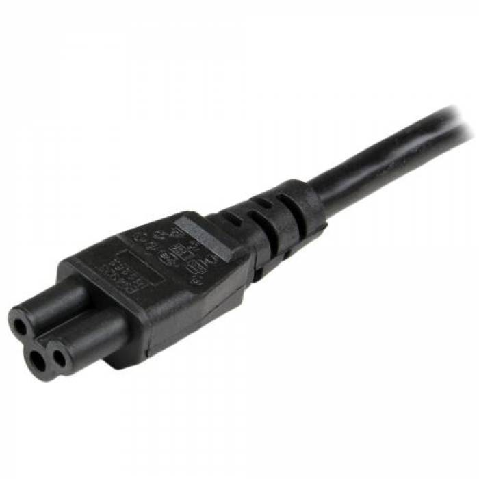 Cablu alimentare Startech PXTNB3SEU1M, Schuko CEE7 - C5, 1m, Black