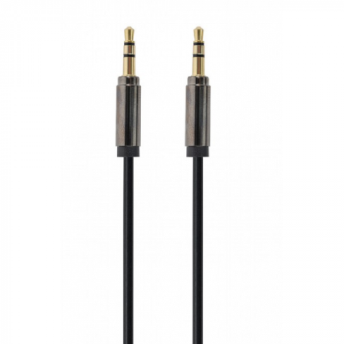 Cablu audio Gembird CCAP-444-1M, 3.5mm jack - 3.5mm jack, 1m, Black