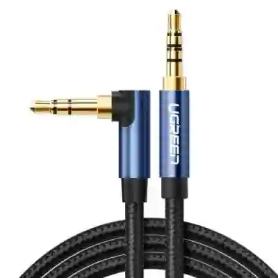 Cablu audio Ugreen AV112, 3.5mm jack - 3.5mm jack, 1m, Black-Blue