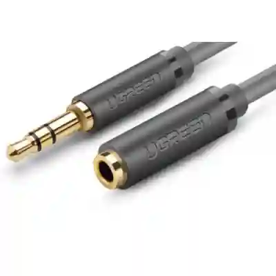 Cablu audio Ugreen AV118, 3.5mm male - 3.5mm female, 2m, Black