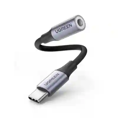 Cablu audio Ugreen AV161, 3.5mm jack male - USB-C, 0.15m, Black