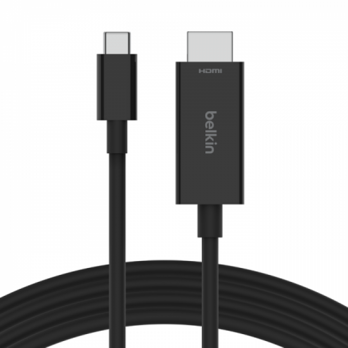 Cablu Belkin AVC012BT2MBK, USB-C - HDMI, 2m, Black