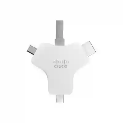 Cablu Cisco CAB-HDMI-MUL4K-9M, HDMi - mini Displayport + USB-C, 9.1m, White