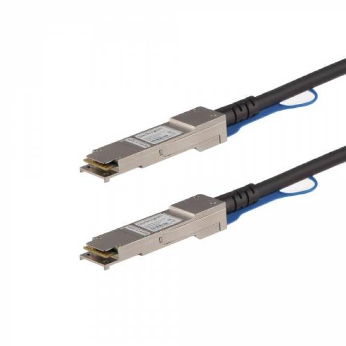 Cablu CO Startech QFXQSFPDAC3M, QSFP+ - QSFP+, 3m, Black