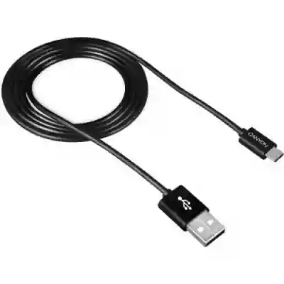 Cablu date Canyon, USB - micro USB, 1m, Black