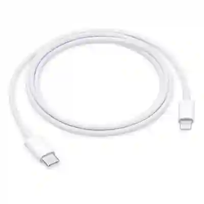 Cablu de date Apple MM0A3ZM/A, USB-C - Lightning, 1m, White