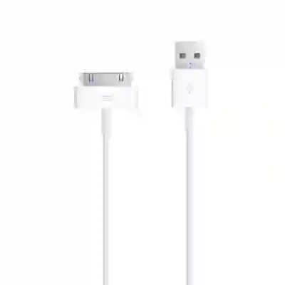 Cablu de date Apple, USB - 30pin, 1m, White