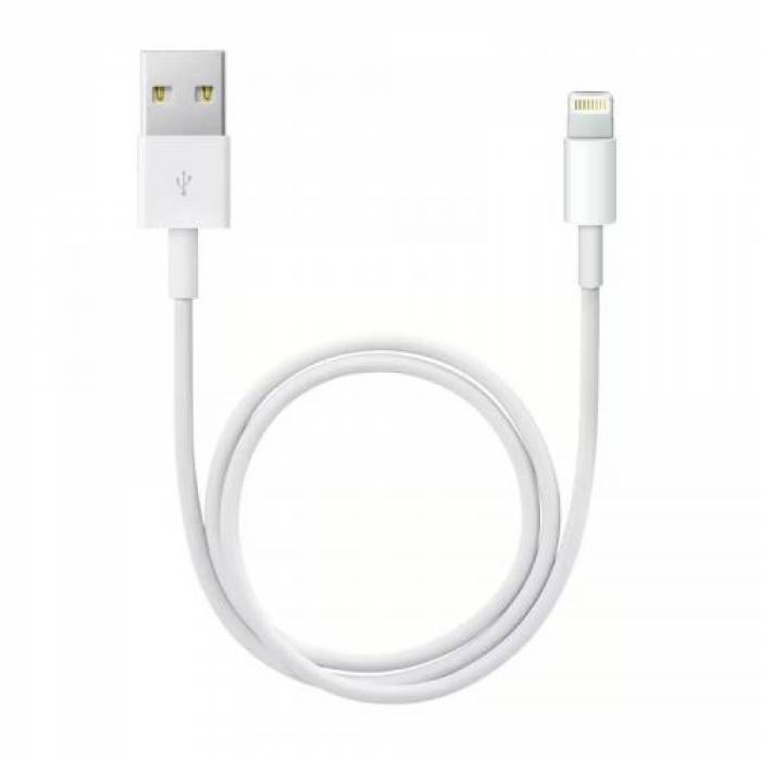 Cablu de date Apple, USB - Lightning, 0.5m, White