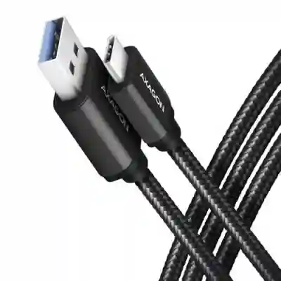 Cablu de date Axagon BUCM3-AM15AB USB-A - USB-C, 1.5m, Black