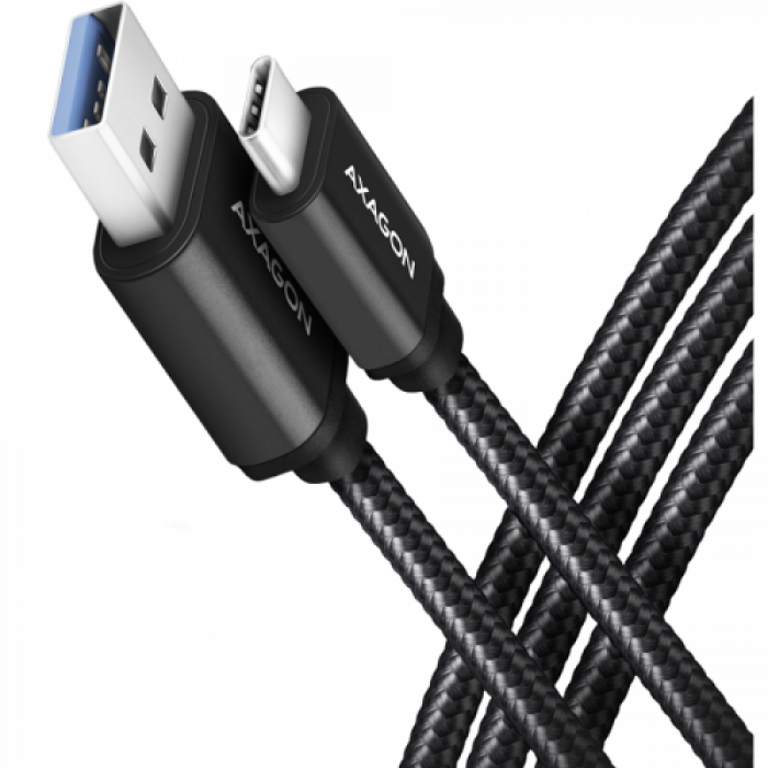 Cablu de date Axagon BUCM3-AM20AB, USB Tip A - USB Tip C, 2m, Black
