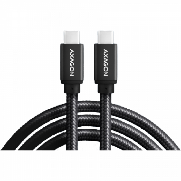 Cablu de date Axagon BUCM3-CM15AB, USB Tip C - USB Tip C, 1.5m, Black