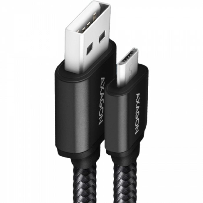 Cablu de date Axagon BUMM-AM10AB, USB Tip A - Micro USB, 1m, Black