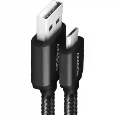 Cablu de date Axagon BUMM-AM15AB, USB Tip A - Micro USB, 1.5m, Black