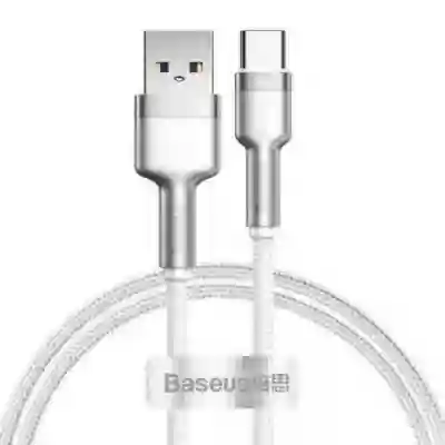 Cablu de date Baseus CAKF000102, USB- USB-C, 1m, White