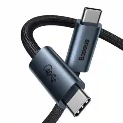 Cablu de date Baseus CASS010014, USB-C - USB-C, 1m, Black