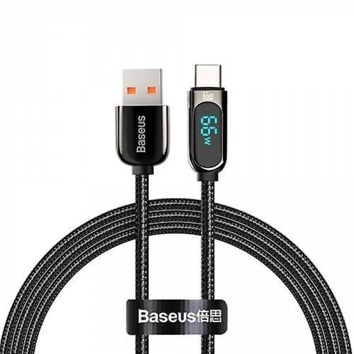Cablu de date Baseus CASX020001, USB - USB-C, 1m, Black