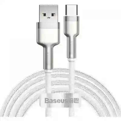 Cablu de date Baseus CATJK-B02, USB - USB-C, 2m, White