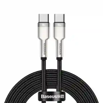 Cablu de date Baseus CATJK-C01, USB-C - USB-C, 1m, Black