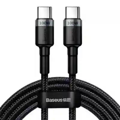 Cablu de date Baseus CATKLF-ALG1, USB-C - USB-C, 2m, Gray