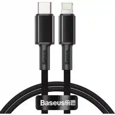 Cablu de date Baseus CATLGD-01, USB-C - Lightning, 1m, Black