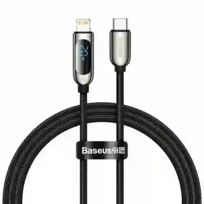 Cablu de date Baseus CATLSK-A01, USB-C - Lightning, 2m, Black