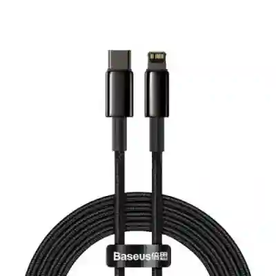 Cablu de date Baseus CATLWJ-A01, USB-C - Lightning, 1m, Black
