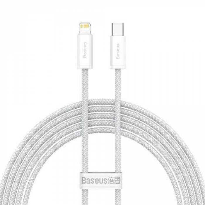 Cablu de date Baseus Dynamic CALD000102 USB-C - Lightning, 2m, White