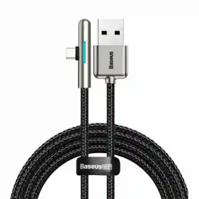 Cablu de date Baseus Iridescent USB - USB-C, 1m, Black