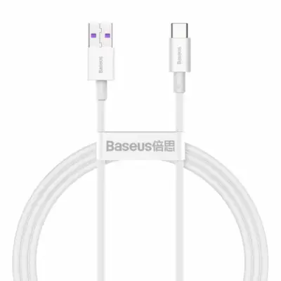 Cablu de date Baseus Superior CATYS-02 USB - USB-C, 1m, White