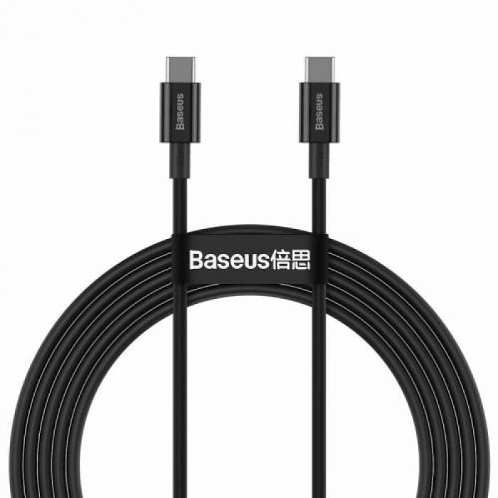 Cablu de date Baseus Superior CATYS-C01 USB-C - USB-C, 2m, Black