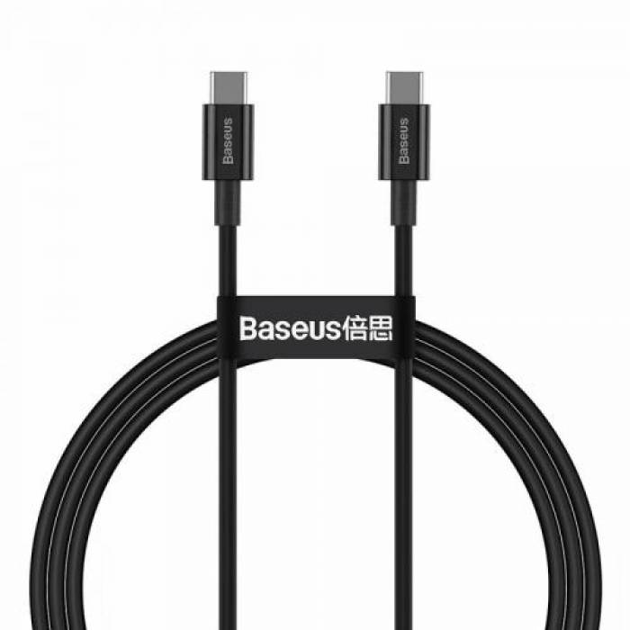 Cablu de date Baseus Superior, Fast Charging, CALYS-A01, USB-C - USB-C, 1m, Black