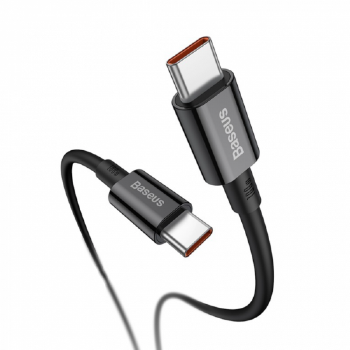 Cablu de date Baseus Superior, Fast Charging, CALYS-A01, USB-C - USB-C, 1m, Black