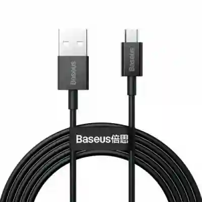 Cablu de date Baseus Superior, Fast Charging, CAMYS-A01, USB - Micro-USB, 2m, Black