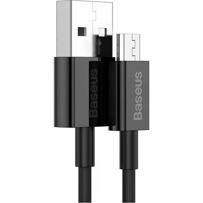 Cablu de date Baseus Superior, Fast Charging, CAMYS-A01, USB - Micro-USB, 2m, Black