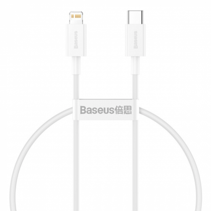 Cablu de date Baseus Superior, Fast Charging, CATLYS-C02, USB-C - Lightning, 2m, White