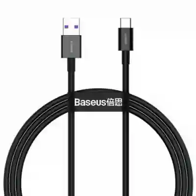 Cablu de date Baseus Superior, Fast Charging, CATYS-01, USB - USB-C, 1m, Black