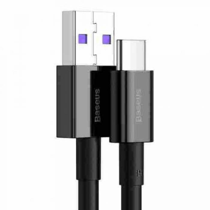 Cablu de date Baseus Superior, Fast Charging, CATYS-01, USB - USB-C, 1m, Black